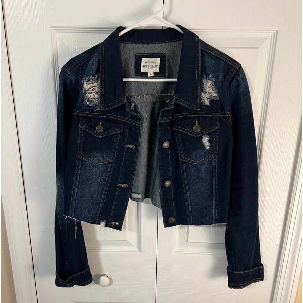Cropped jean jacket